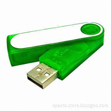 Swivel USB Flash Drive with Up to 32GB Capacity, Supports All USB Versions, USB2.0 Interface